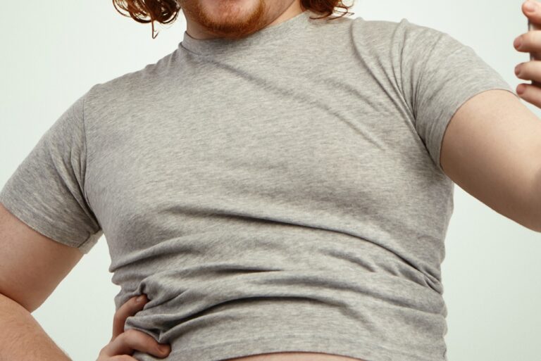man in grey shirt